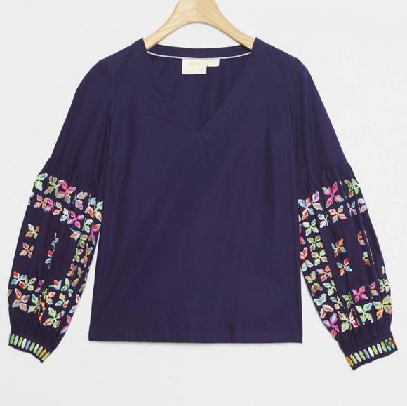 Anthropologie Maeve Sonja Embroidered Blouse - Picture 3 of 4